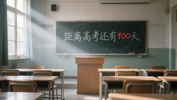 高考百日倒计时教室高考冲刺百日倒计时