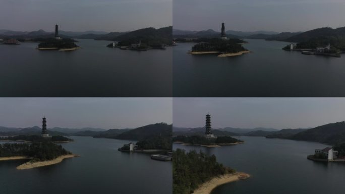 湖心岛古塔风光