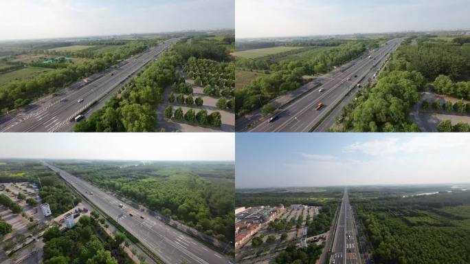 首都机场第二高速城市高速公路航拍