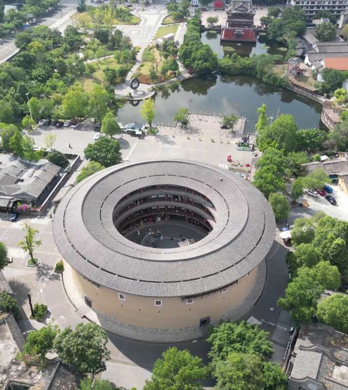 成都洛带古镇客家土楼竖屏