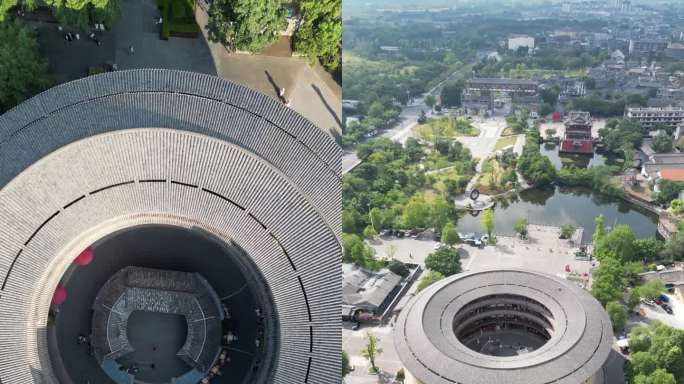 成都洛带古镇客家土楼竖屏
