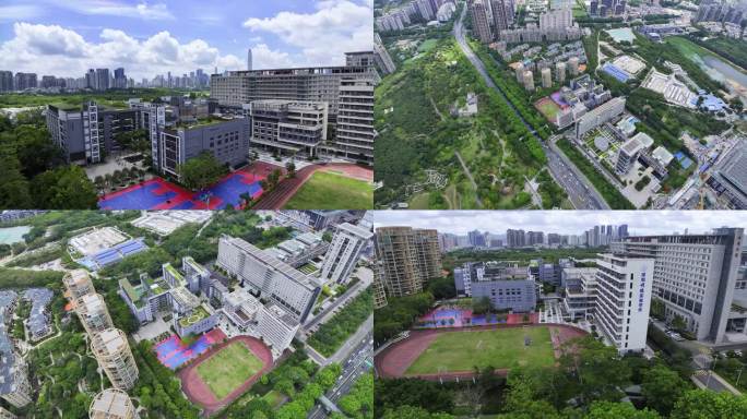 深圳明德实验学校航拍素材