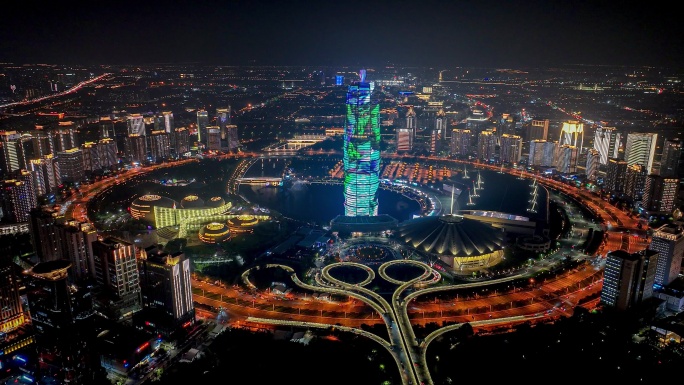 郑州夜景城市风光