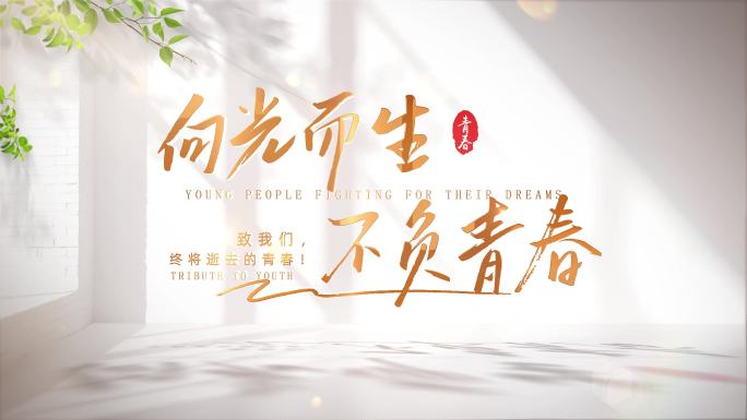 温馨片头金色文字片尾标题字幕02