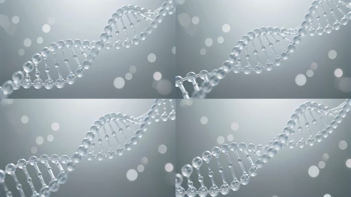 DNA基因链玻璃质感科技医疗生物背景