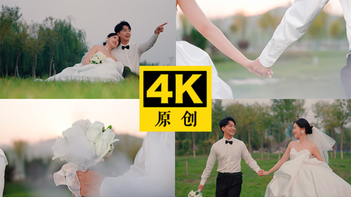 婚纱照 唯美草坪婚礼纪实【4K】
