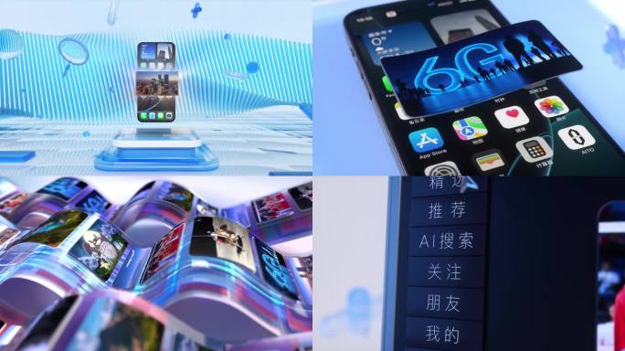 微软风手机APP信息流 C4D+AE工程