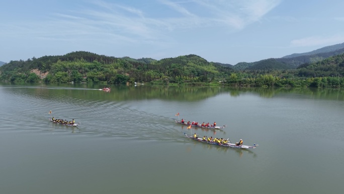 福建南平建瓯端午节龙舟竞渡