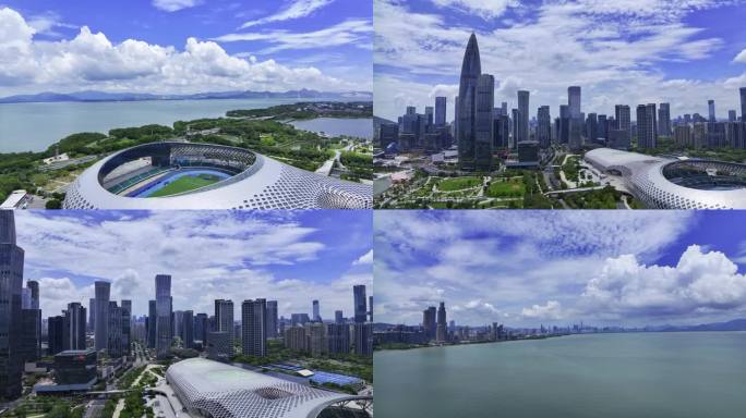 华润大厦 春茧体育馆 人才公园 4K航拍