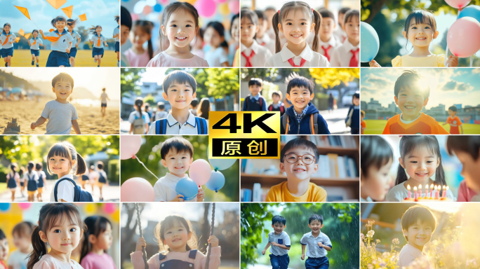 小孩儿童笑脸笑容微笑快乐儿童节幸福生活