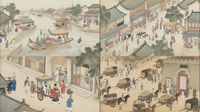 清明上河图北宋汴京古代市井繁荣景象