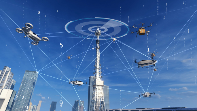 数字科技低空经济智慧城市无人机物流运输