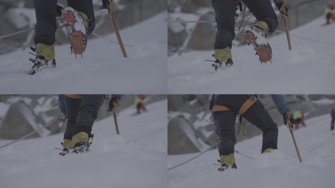 冰雪环境下的登山