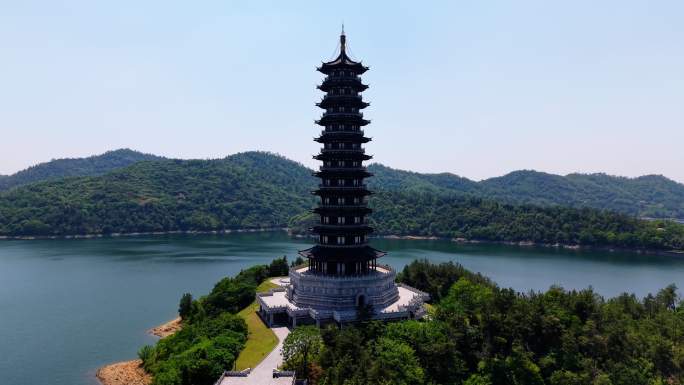 4K武汉新洲区道观河万佛宝塔A