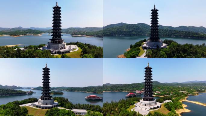 4K武汉新洲区道观河万佛宝塔A