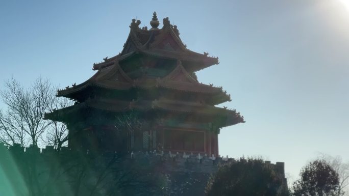 北京角楼古建筑风光