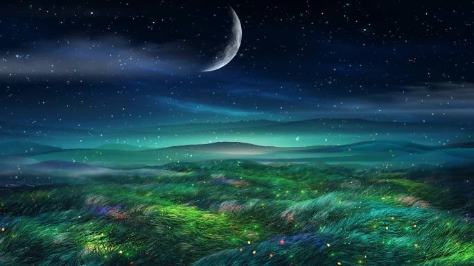 6K 宽屏 夜空山景梦幻光效