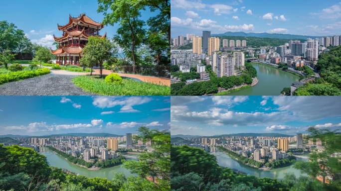 綦江城市风光延时合集