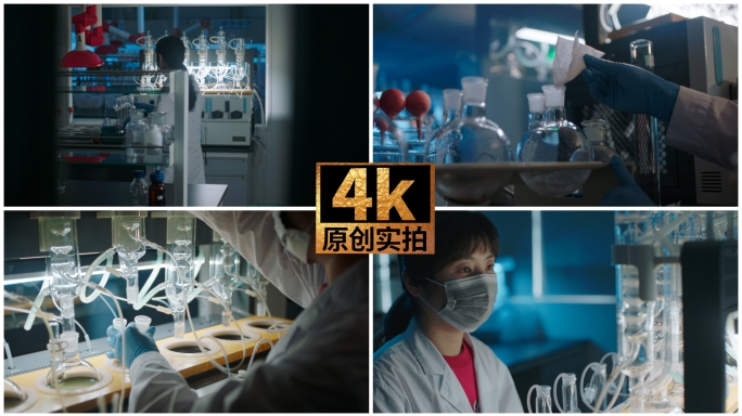 深夜实验室科研人员付出   加班