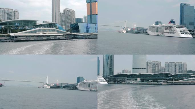 城市港口游轮风光