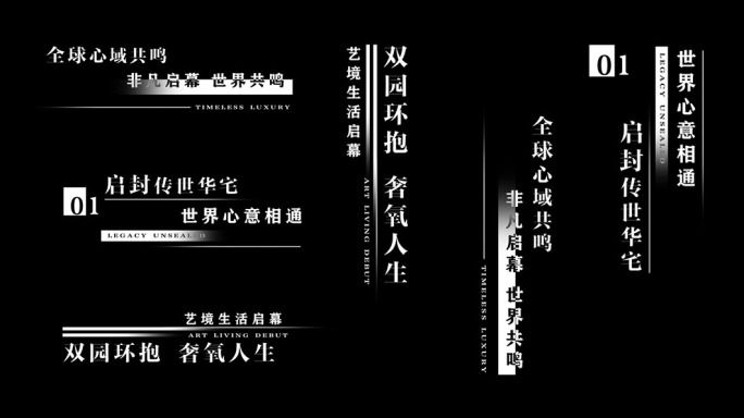 白色高级字幕条