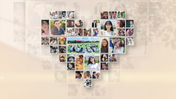 爱心照片墙回忆录