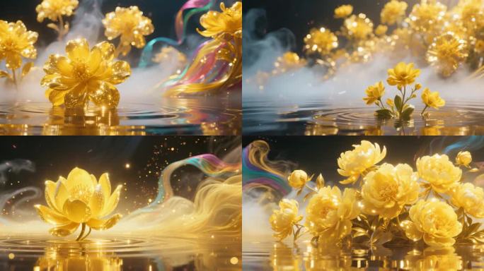 【宽屏】金黄色的花海背景