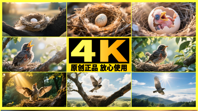 【精品】雏鸟破壳与成长鸟巢中的生命奇迹