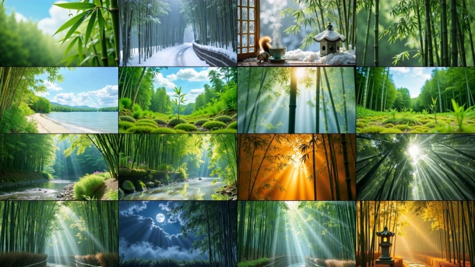 大气竹子竹海唯美竹子空镜
