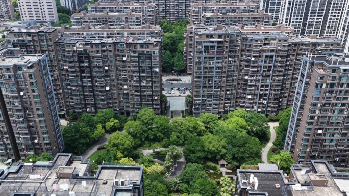 城市高密度住宅鸟瞰