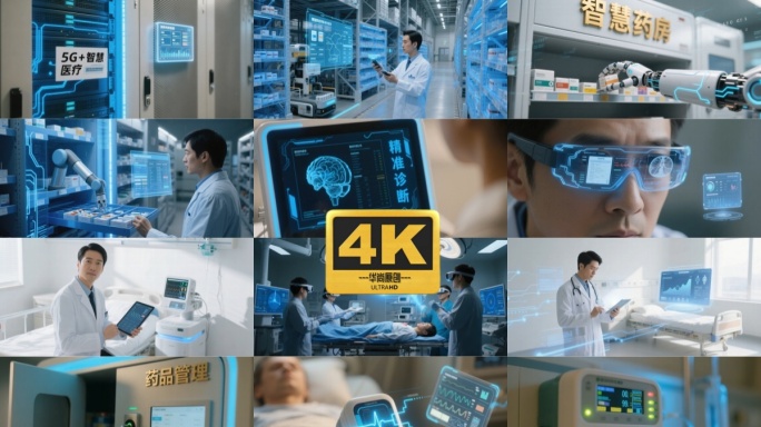 4k宽屏5G+智慧医疗未来远程诊疗2.0