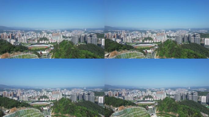 十堰市城市远景航拍