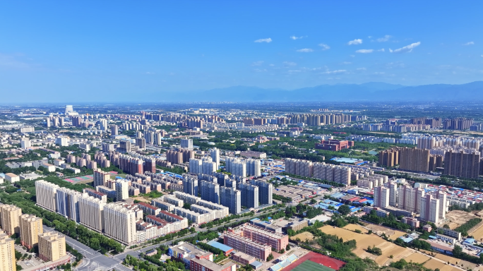 陕西杨凌城市航拍4k