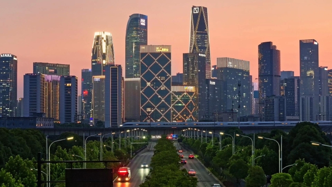 钱江世纪城城市夜景