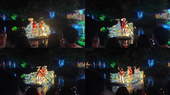 水上花车巡游表演