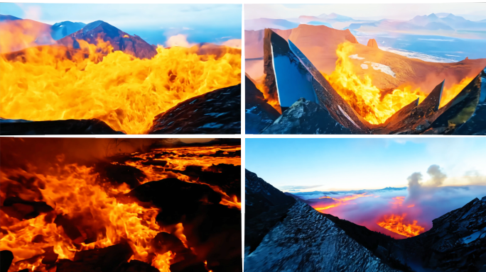 上刀山下火海火山冰川熔岩交融