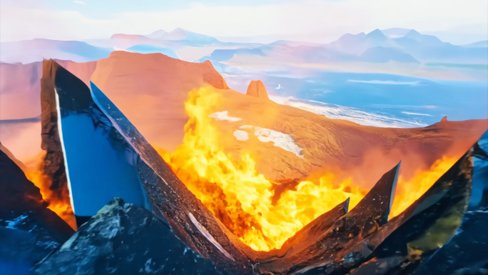 上刀山下火海火山冰川熔岩交融