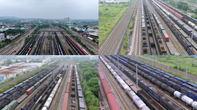 中国铁路货运南宁南站编组场延时摄影