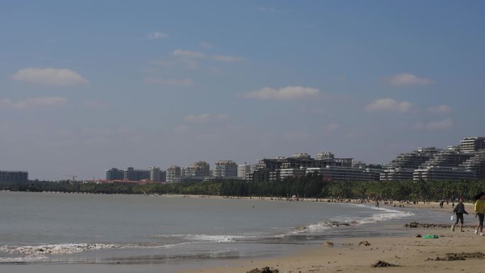 海滩海边延时摄影素材