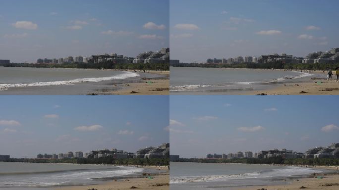 海滩海边延时摄影素材