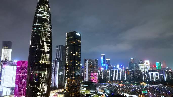 深圳湾 春笋 夜景