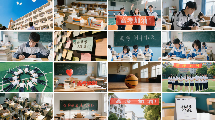 高考加油高考必胜备战高考倒计时青春校园