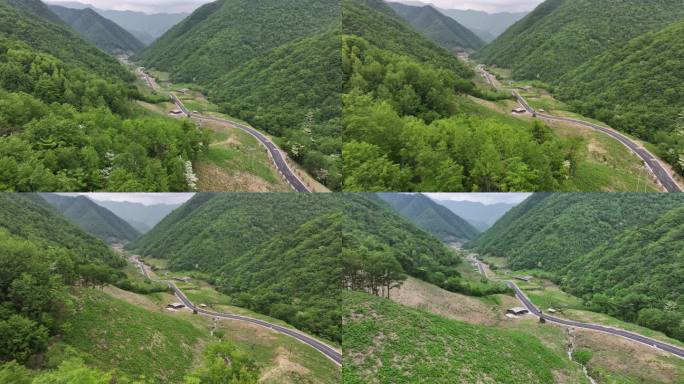陕西安康平利县正阳草甸环山路航拍