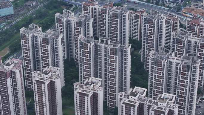 城市高层住宅鸟瞰