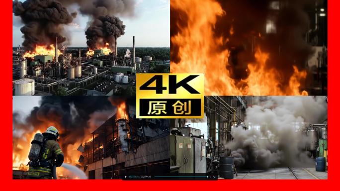 安全事故化工厂爆炸工厂火灾工厂事故救援