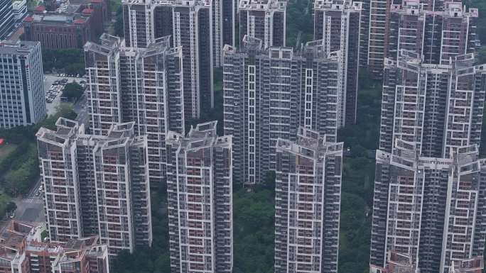 城市高层住宅鸟瞰