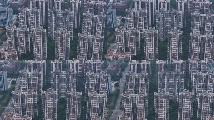 城市高层住宅鸟瞰