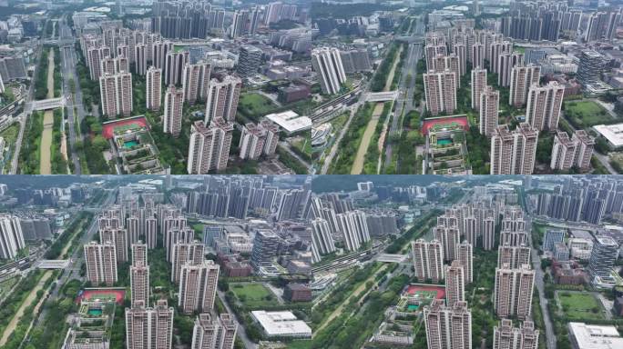 城市高楼林立航拍