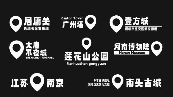 地标定位地理位置信息标题