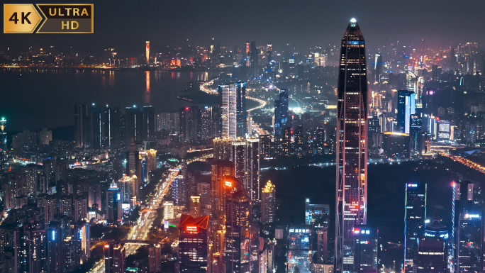 深圳城市夜景航拍 深圳大景 深圳宣传片